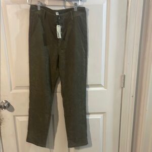 Unique Vintage Women's Corduroy Pants in Olive
